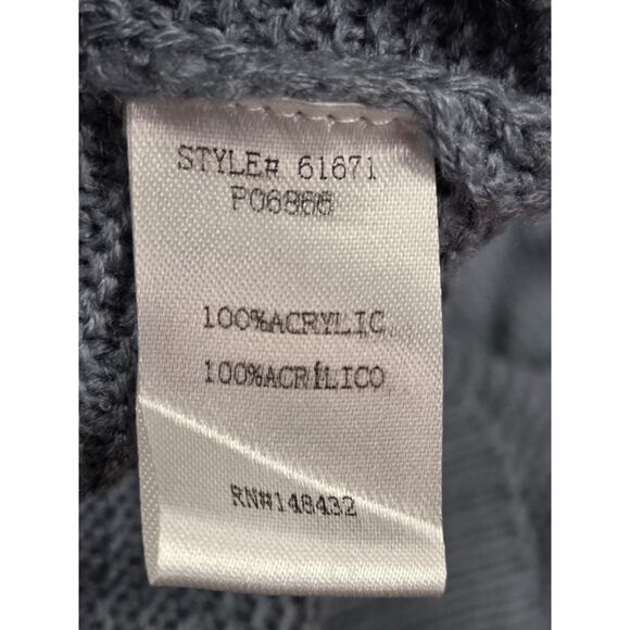 Be Cool Crewneck Knit Medium Blue Tunic Long Sleeve Sweater Women's Large - Picture 2 of 3